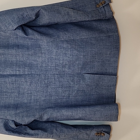 J. Crew 100% Cotton Chambray Holland blazer Light Blue Single-Button Preppy Sz 8 - Picture 10 of 16